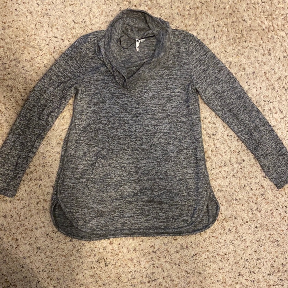 Heathered Gray Cowl Neck Pullover